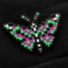 Dead Pixel Moth Pin close up