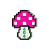 404 Mushroom Pin, front view