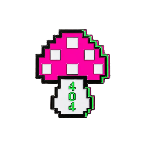 404 Mushroom Pin, front view