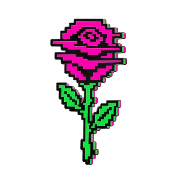 Error Rose Pin, front view