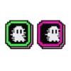 Ghost Frame Pin Pair, front view