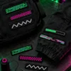 Glitch Tape Patch Strips worn or in use