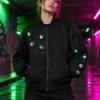 Grid Bomber Jacket worn or in use