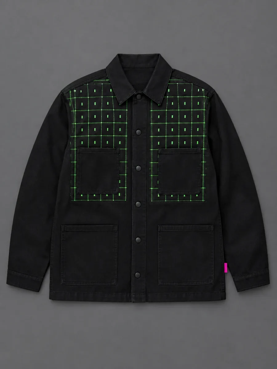 Grid Chore Jacket, front view
