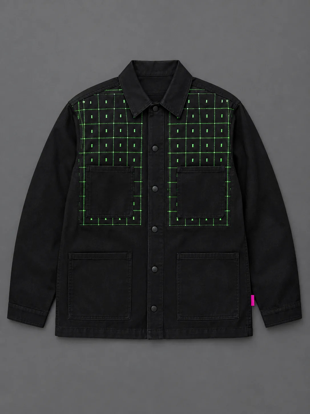 Grid Chore Jacket, front view
