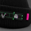 Grid Cuff Beanie close up
