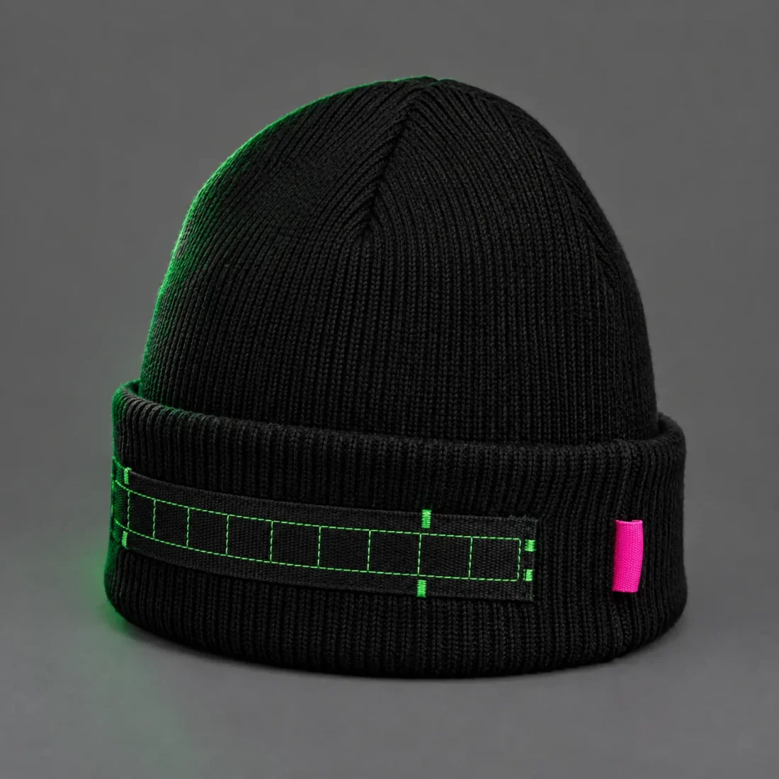 Grid Cuff Beanie, front view