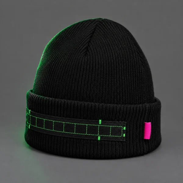 Grid Cuff Beanie, front view