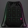 Grid Drawstring Bag, front view