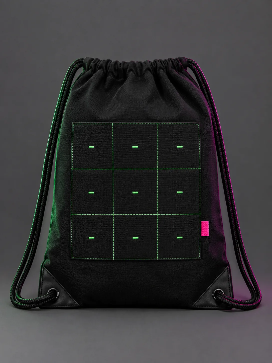 Grid Drawstring Bag, Vorderansicht