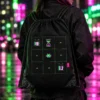 Grid Drawstring Bag worn or in use