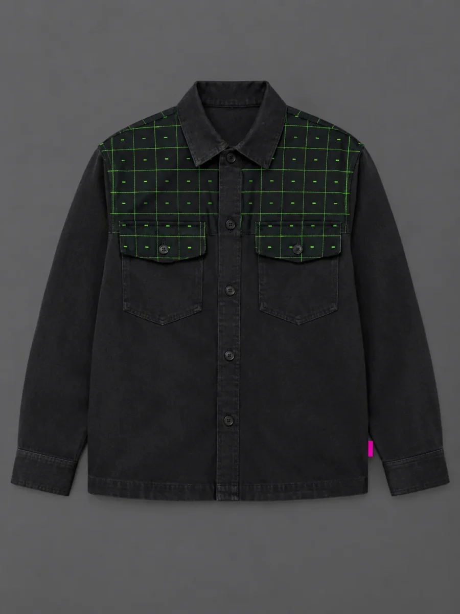 Grid Overshirt, front view