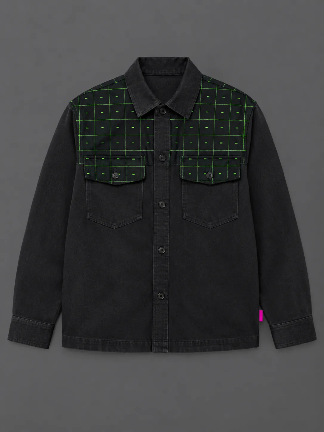 Grid Overshirt, front view