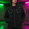 Grid Overshirt worn or in use