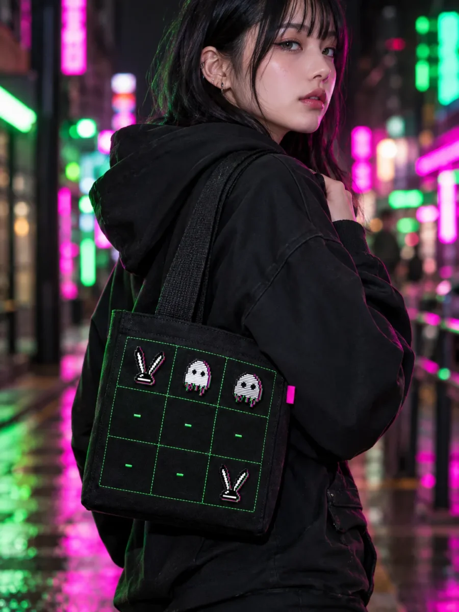 Grid Tote Mini worn or in use