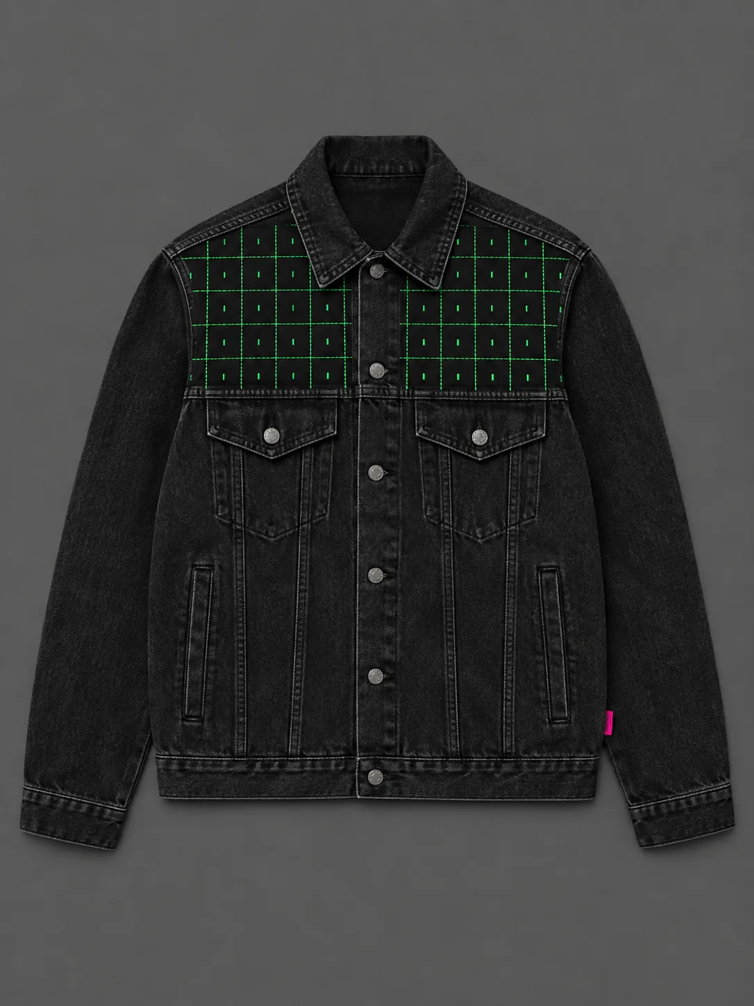 Grid Trucker Jacket, front view