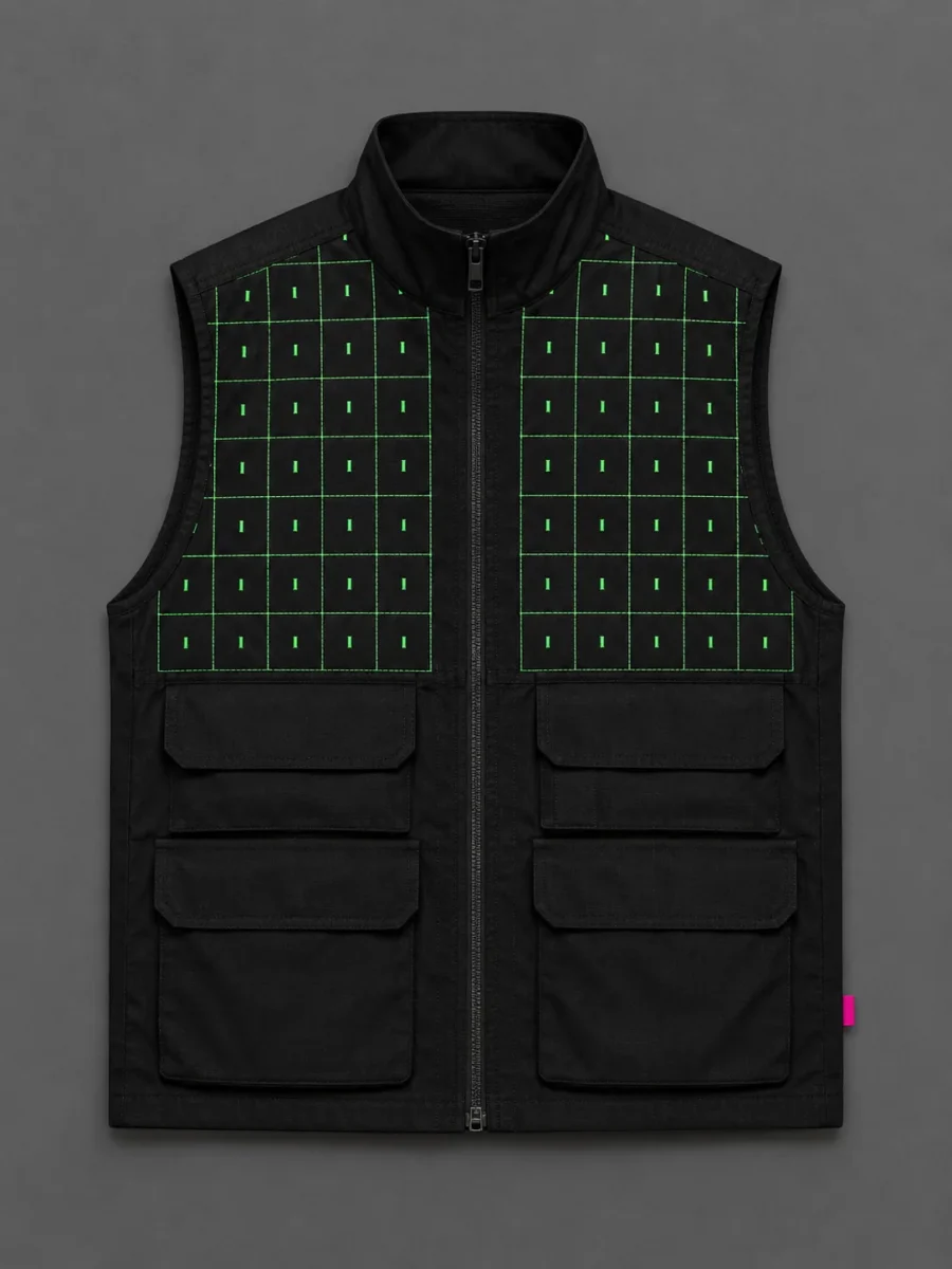 Grid Work Vest, front view