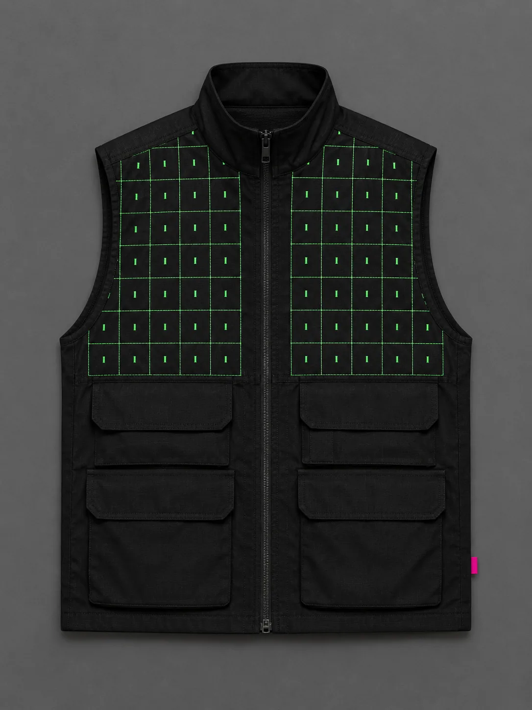Grid Work Vest, front view