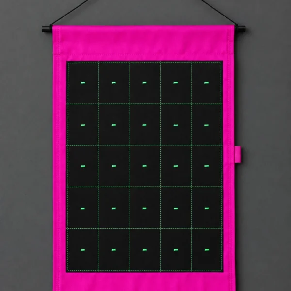 Magenta Grid Banner, set forfra