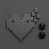 Missing Heart Pin, back or side view