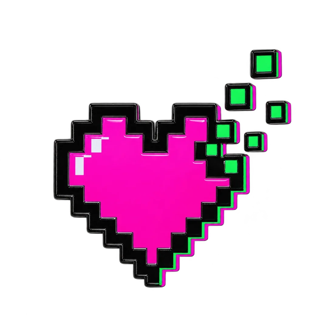 Missing Heart Pin, front view