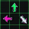 Pixel Arrow Patch Trio, back or side view