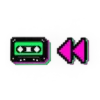 Rewind Tape Pin Pair, front view