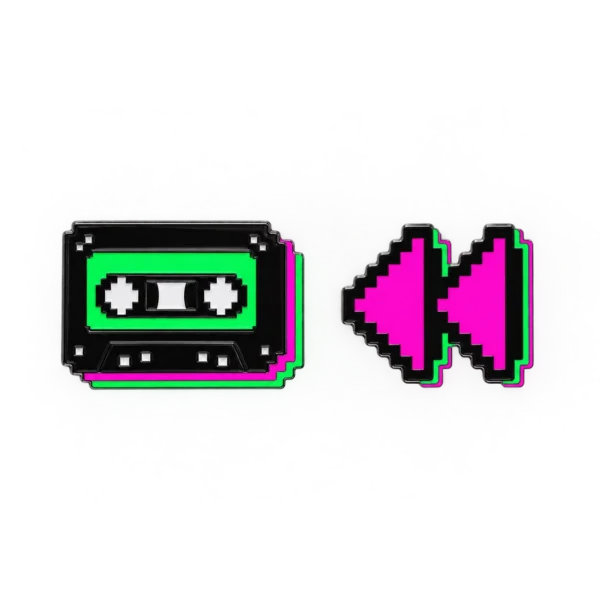 Rewind Tape Pin Pair, front view