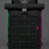 Roll-top Grid Backpack, front view