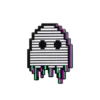 Scanline Ghost Pin, front view
