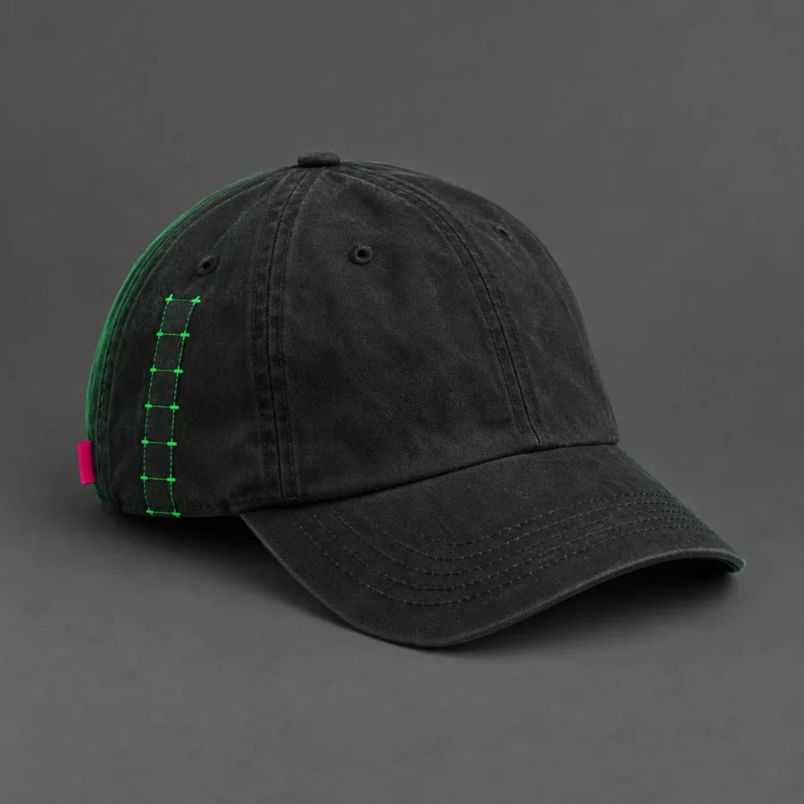 Side Grid Dad Cap, front view