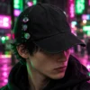 Side Grid Dad Cap worn or in use