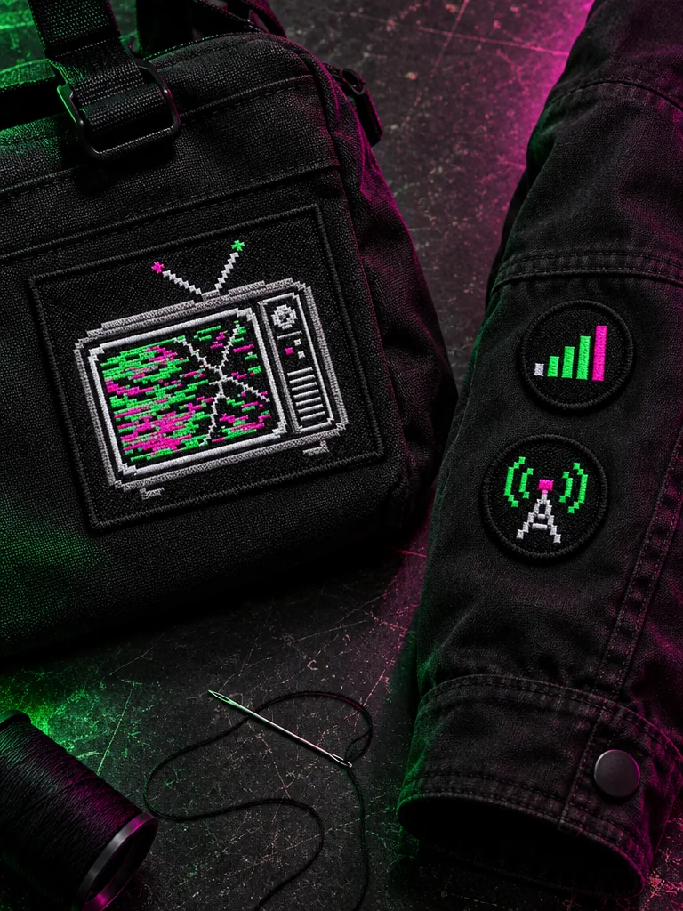 Signal Lost Back Patch Set worn or in use
