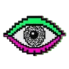 Static Eye Pin, front view