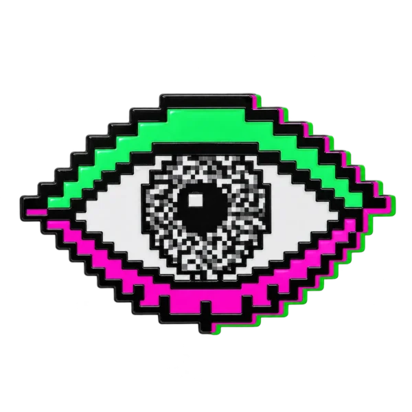 Static Eye Pin, front view