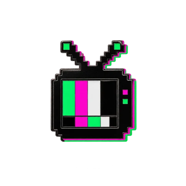 Test Card Pin, front view