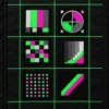 Test Pattern Patch Set, back or side view